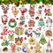 26 Pcs Christmas Diamond Painting Keychain 5D Diamond Art Keychain Diamond Painting